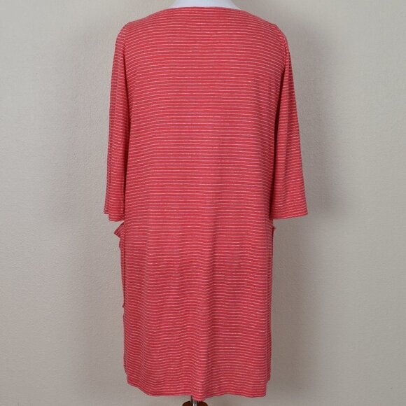 Eileen Fisher Organic Linen Stripe Dress Petite L - Picture 6 of 7